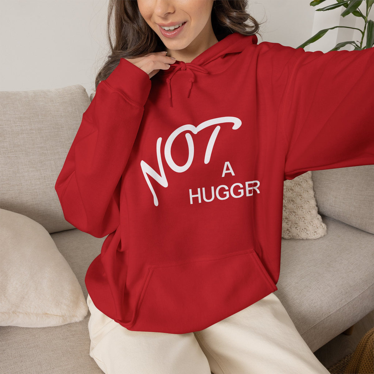 Not A Hugger Hoodie – Funny Anti-Hug Graphic Pullover