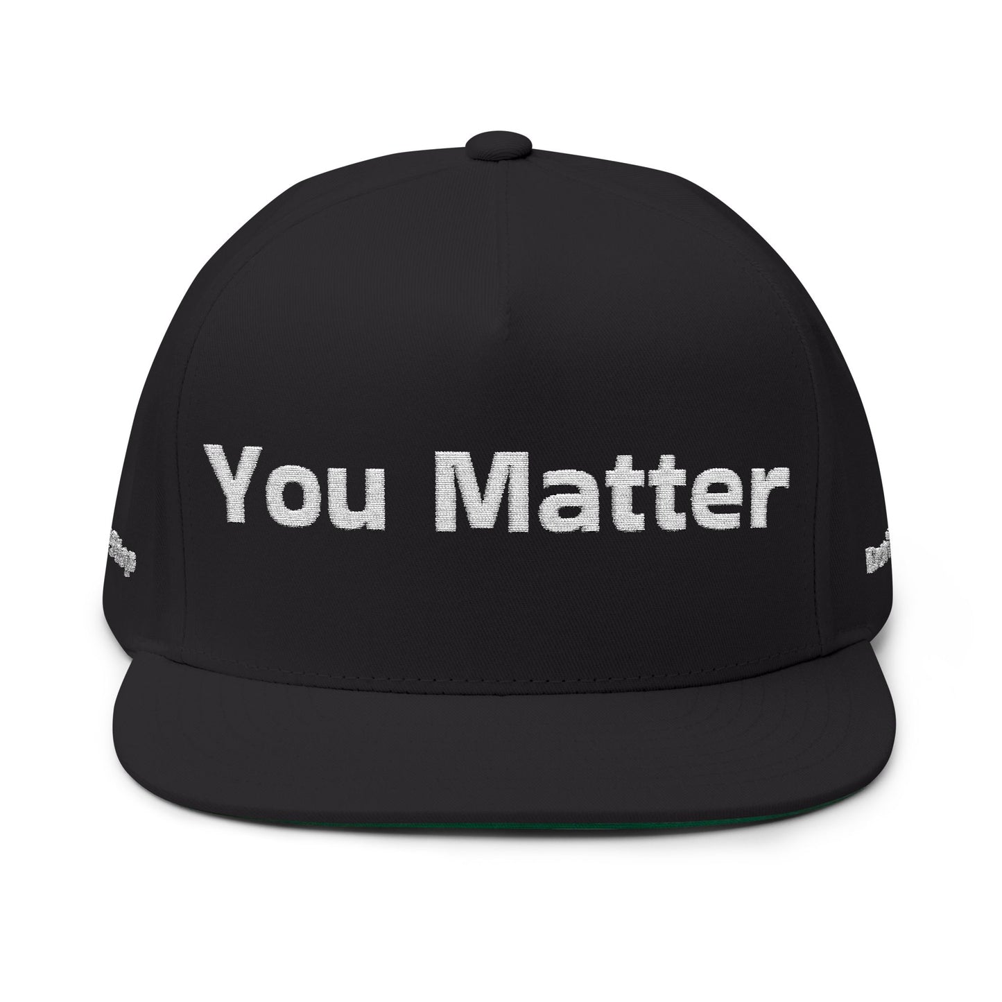 YOU MATTER - From The Encouragement Collection - Motivational Flat Bill Cap - You Matter, You Belong, Unisex Cap, Affirmation Hat, Casual Wear, Gift for Friends