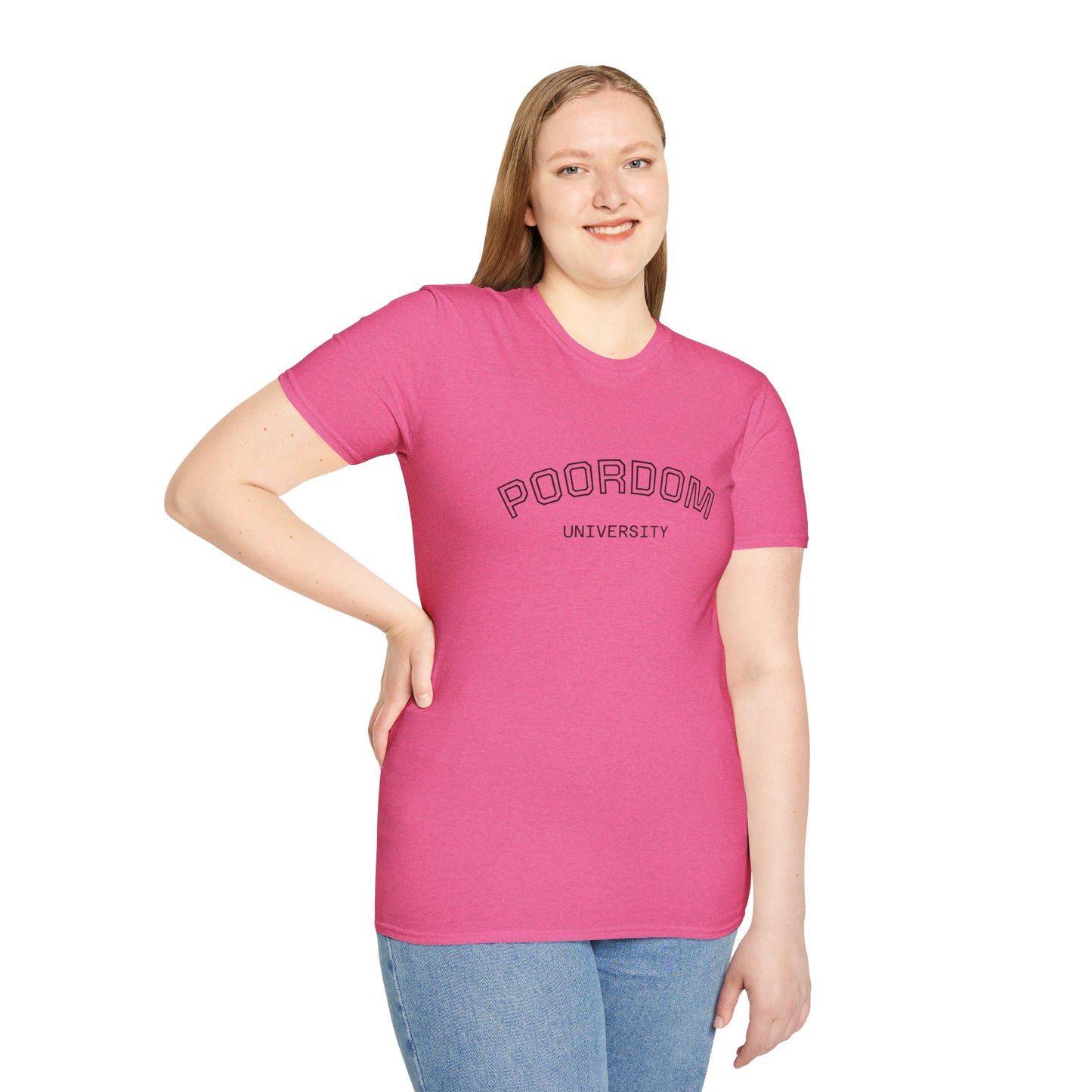 Poordom University Unisex T-Shirt, Comfy College Tee, Funny Graduation Gift, Everyday Casual Wear, Trendy Student Outfit