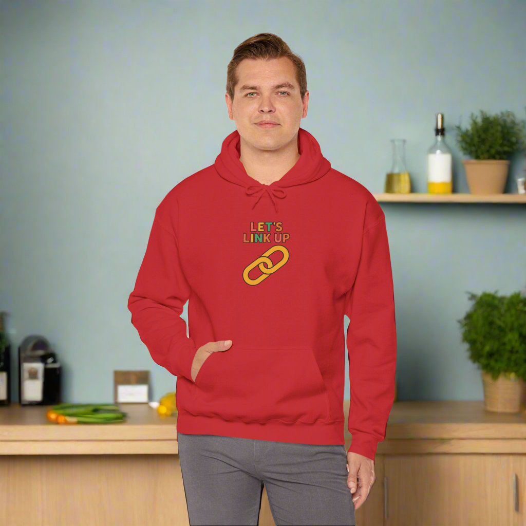 Let's Link Up Hoodie, Casual Streetwear, Gift for Friends, Cozy Apparel, Perfect for Gatherings
