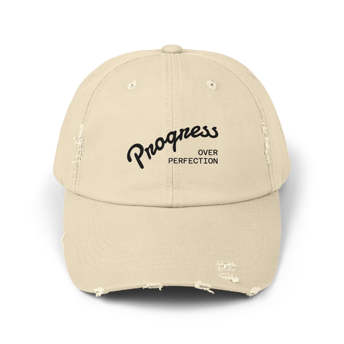 Progress Over Perfection-Distressed Cap