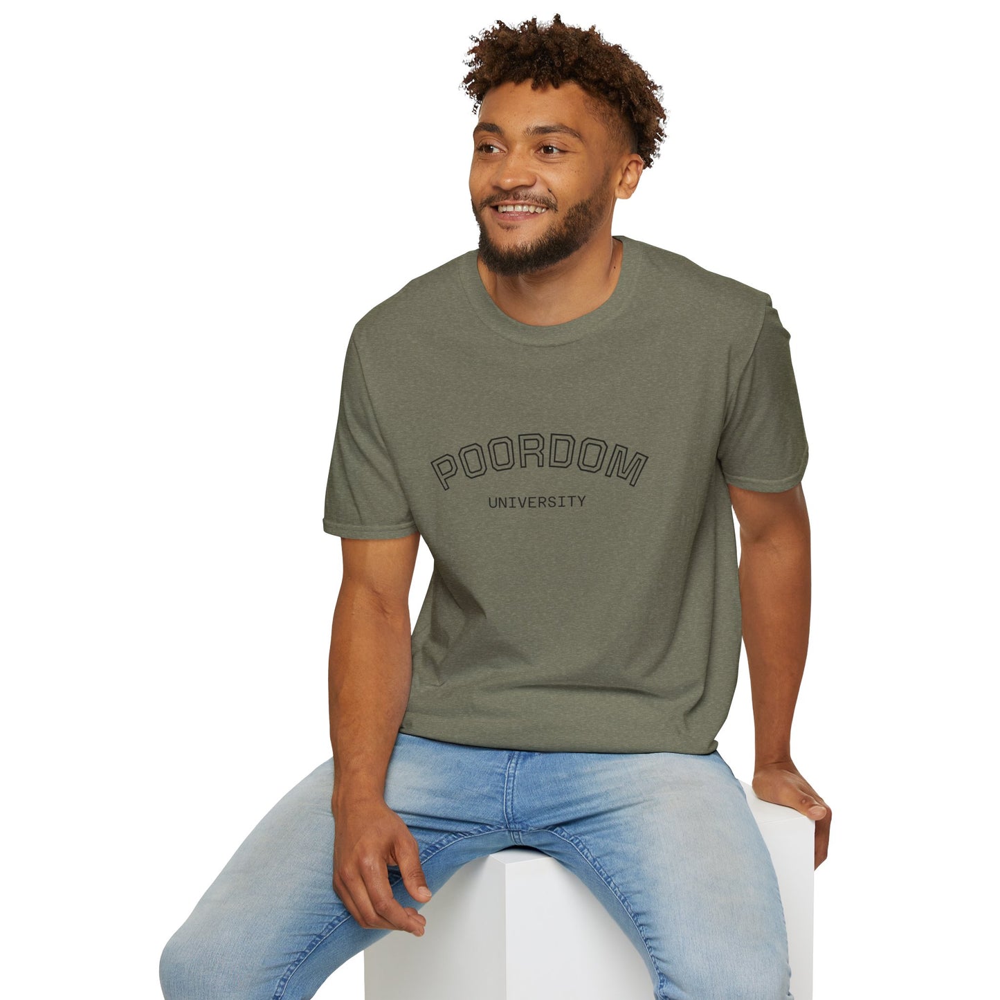 Poordom University Unisex T-Shirt, Comfy College Tee, Funny Graduation Gift, Everyday Casual Wear, Trendy Student Outfit