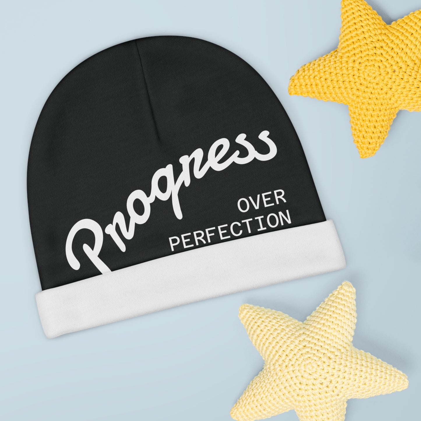 Progress Over Perfection Beanie - Stylish Winter Hat, Perfect Gift, Modern Beanie, Trendy.