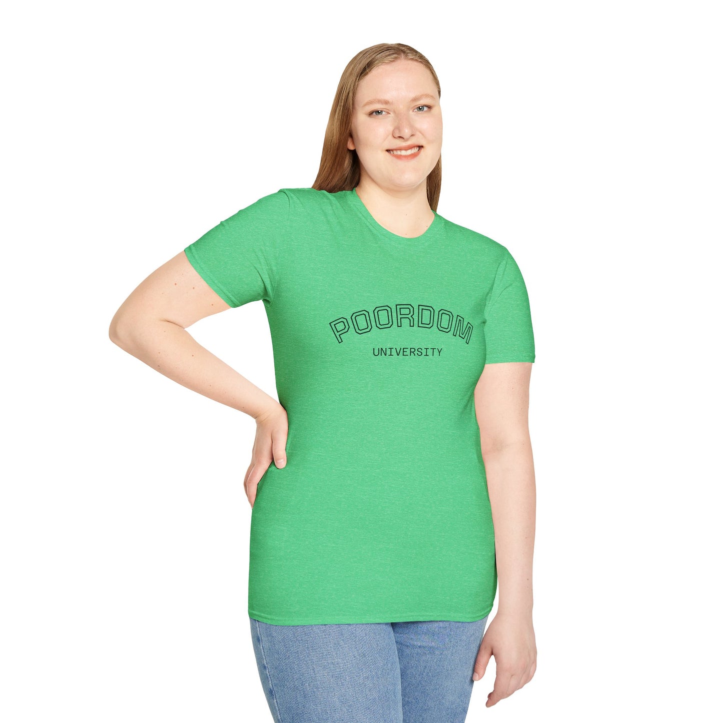 Poordom University Unisex T-Shirt, Comfy College Tee, Funny Graduation Gift, Everyday Casual Wear, Trendy Student Outfit