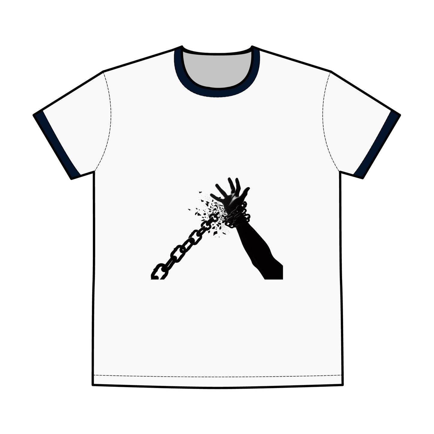 Ringer Tee - Break Free from the Chains Design