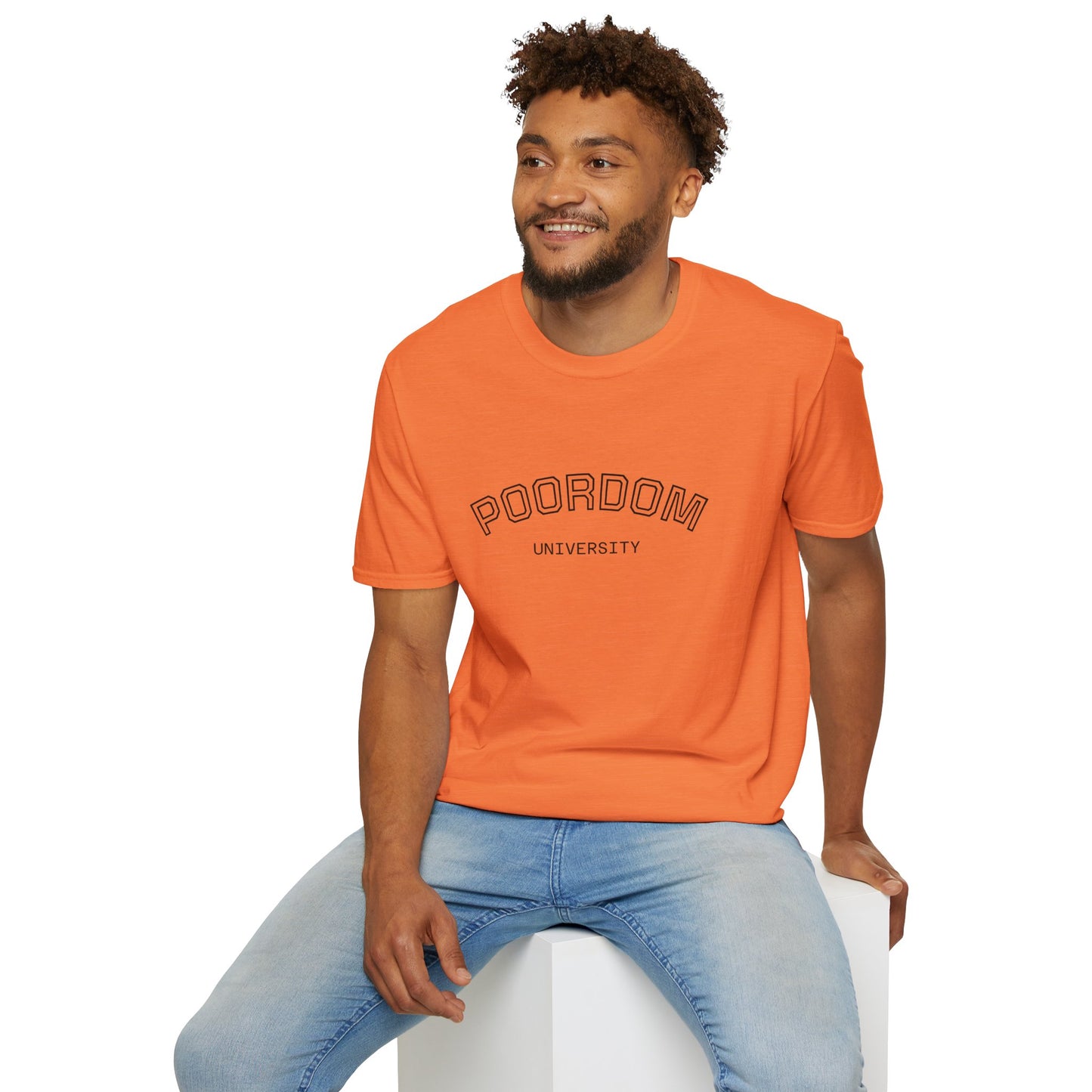 Poordom University Unisex T-Shirt, Comfy College Tee, Funny Graduation Gift, Everyday Casual Wear, Trendy Student Outfit