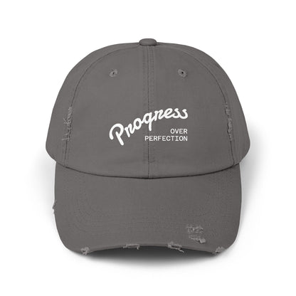 Progress Over Perfection-Distressed Cap