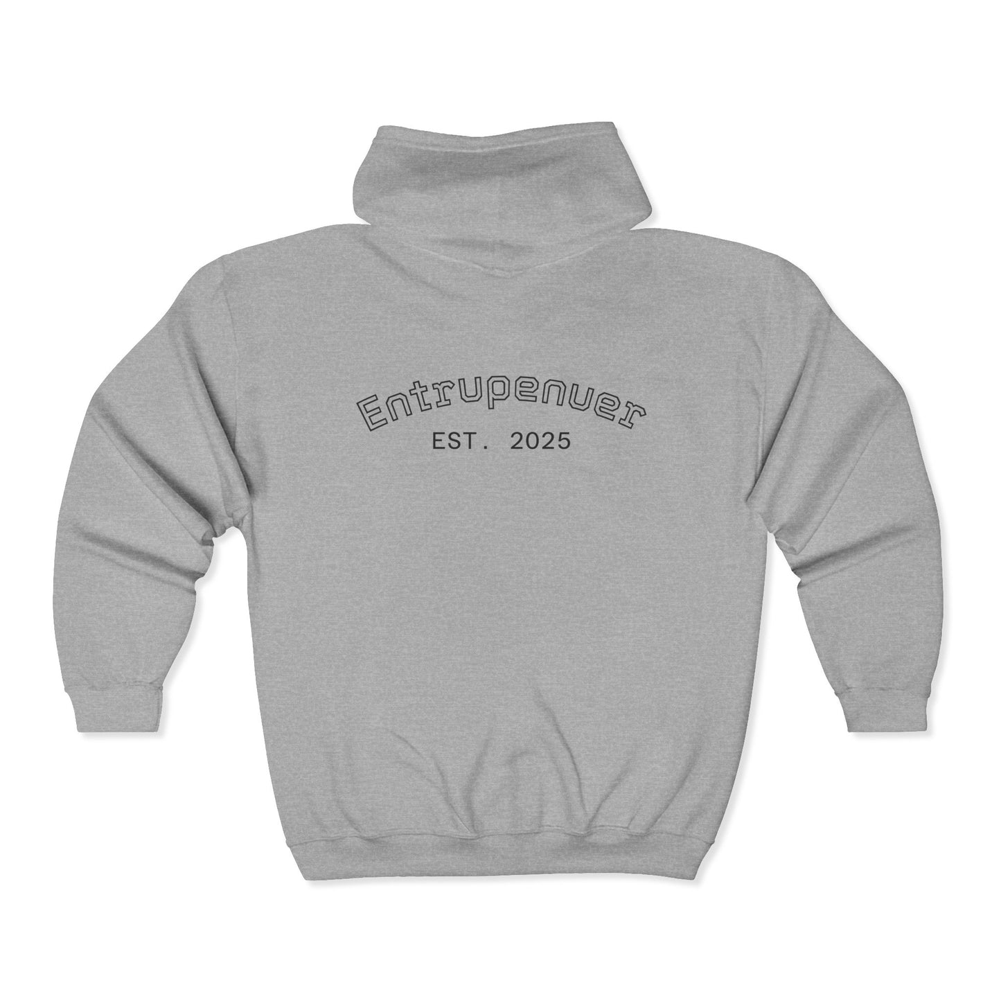 Entrepreneurial Spirit Hoodie: Cozy Full Zip Sweatshirt for Business Lovers, Perfect for Gifts, Motivational Wear, Casual Style