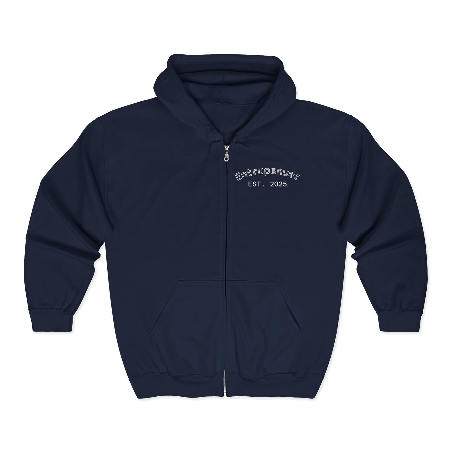 Entrepreneurial Spirit Hoodie: Cozy Full Zip Sweatshirt for Business Lovers, Perfect for Gifts, Motivational Wear, Casual Style