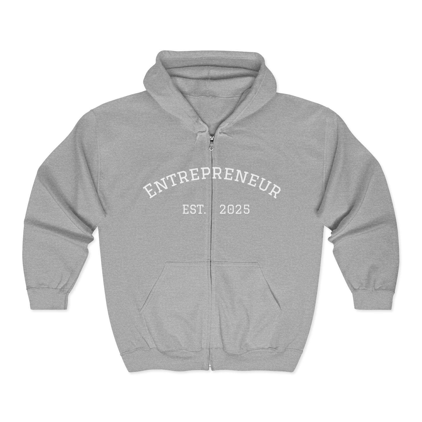 Entrepreneur Zip-Up Hoodie - Perfect Gift for Aspiring Business Owners, Motivational Apparel for Everyday Wear, Great for Any Occasion.