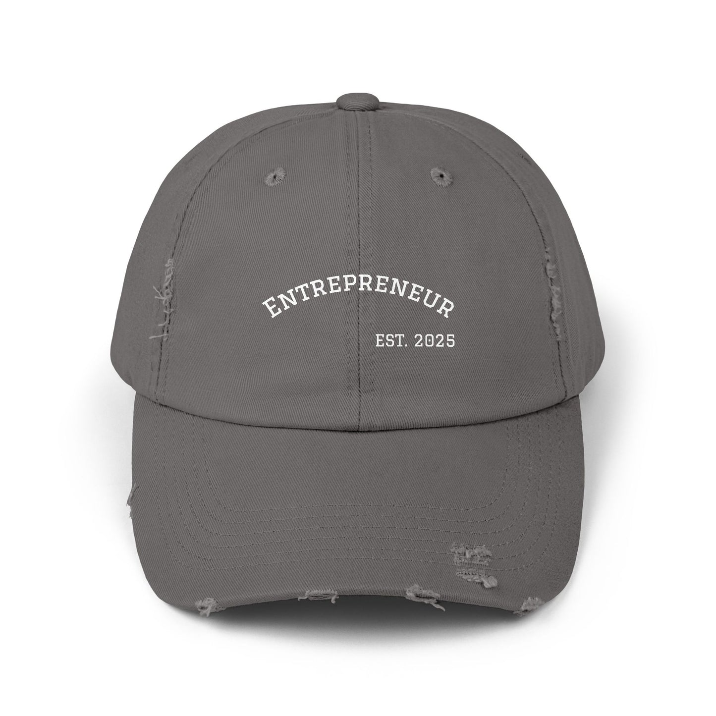 Entrepreneur- Unisex Distressed Cap – Trendy Entrepreneur Hat, Stylish Dad Hat, Vintage Cap, Gift for Business Owners, Casual Wear