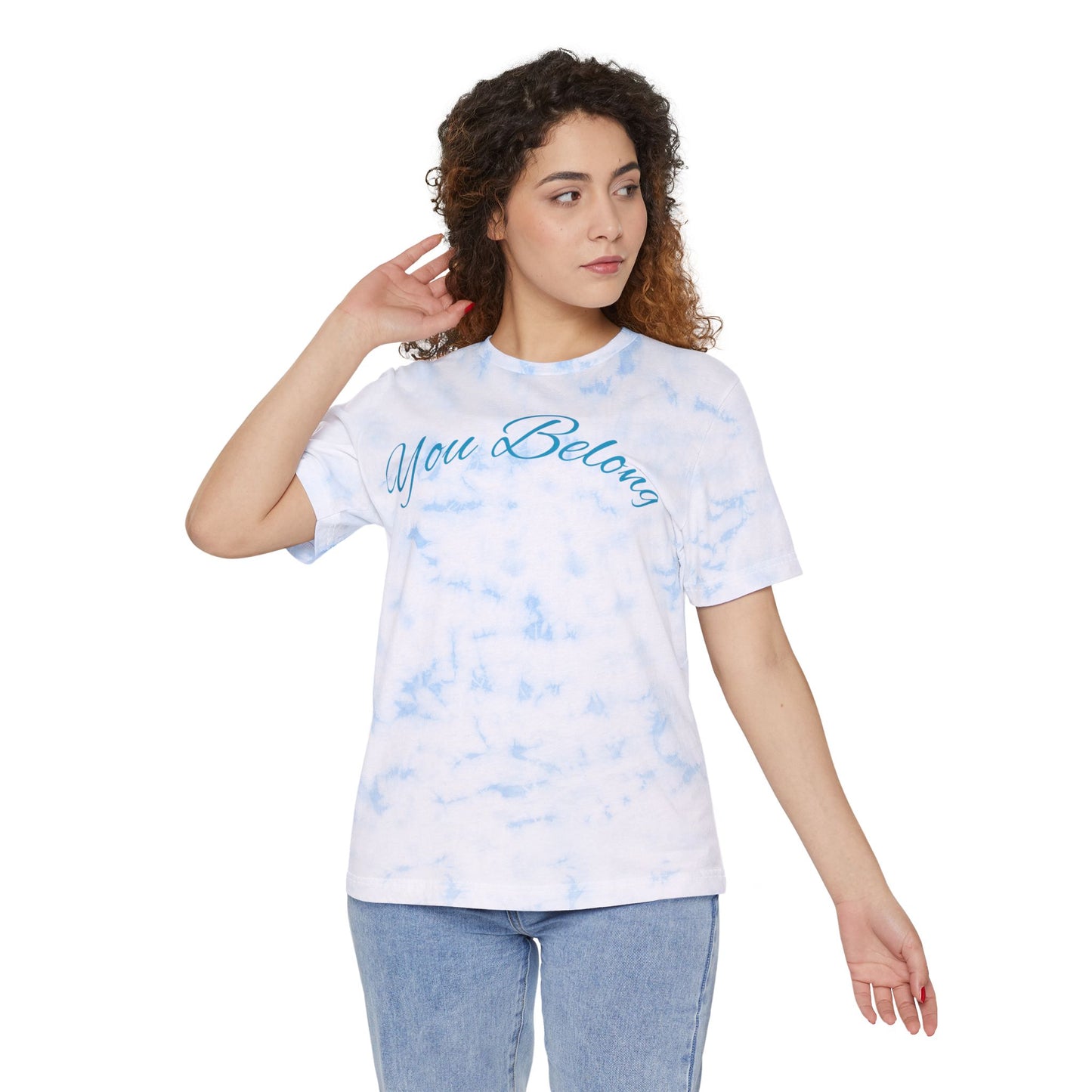 YOU BELONG - Encouraging Tie-Dye T-Shirt with 'You Belong' – Perfect for Summer, Festivals, and Everyday Wear, Gift for Friends, Casual Fashion,