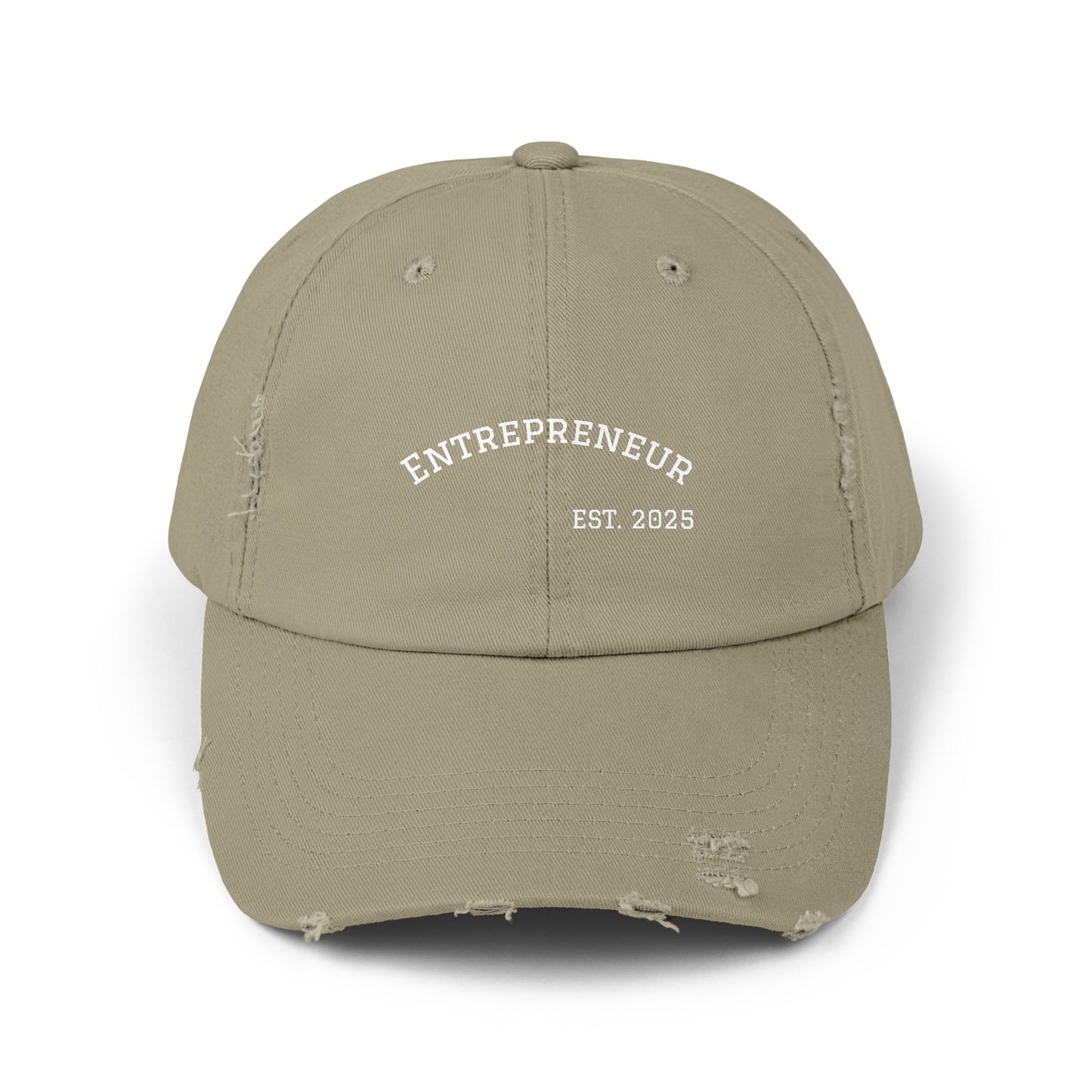 Entrepreneur- Unisex Distressed Cap – Trendy Entrepreneur Hat, Stylish Dad Hat, Vintage Cap, Gift for Business Owners, Casual Wear
