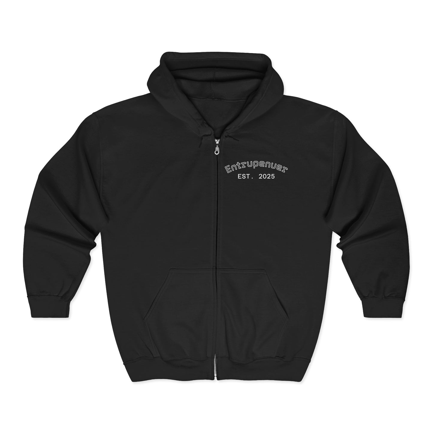 Entrepreneurial Spirit Hoodie: Cozy Full Zip Sweatshirt for Business Lovers, Perfect for Gifts, Motivational Wear, Casual Style