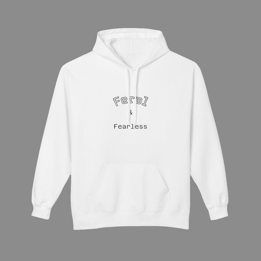 Feral Fearless Hoodie - Unisex Midweight Fleece, Cozy Gift for Adventurers, Nature Lovers, Casual Wear, Unique Graphic Sweatshirt