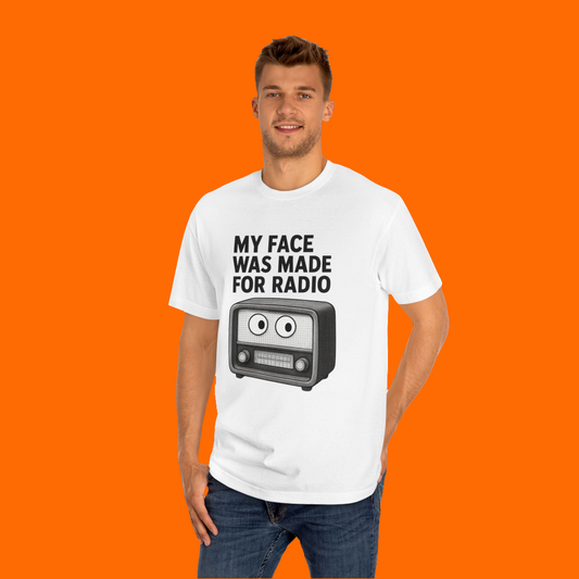 Vintage Radio Humor Tee, Funny Unisex Shirt, Gift for Radio Lovers, Quirky Graphic Tee, Casual Everyday Wear