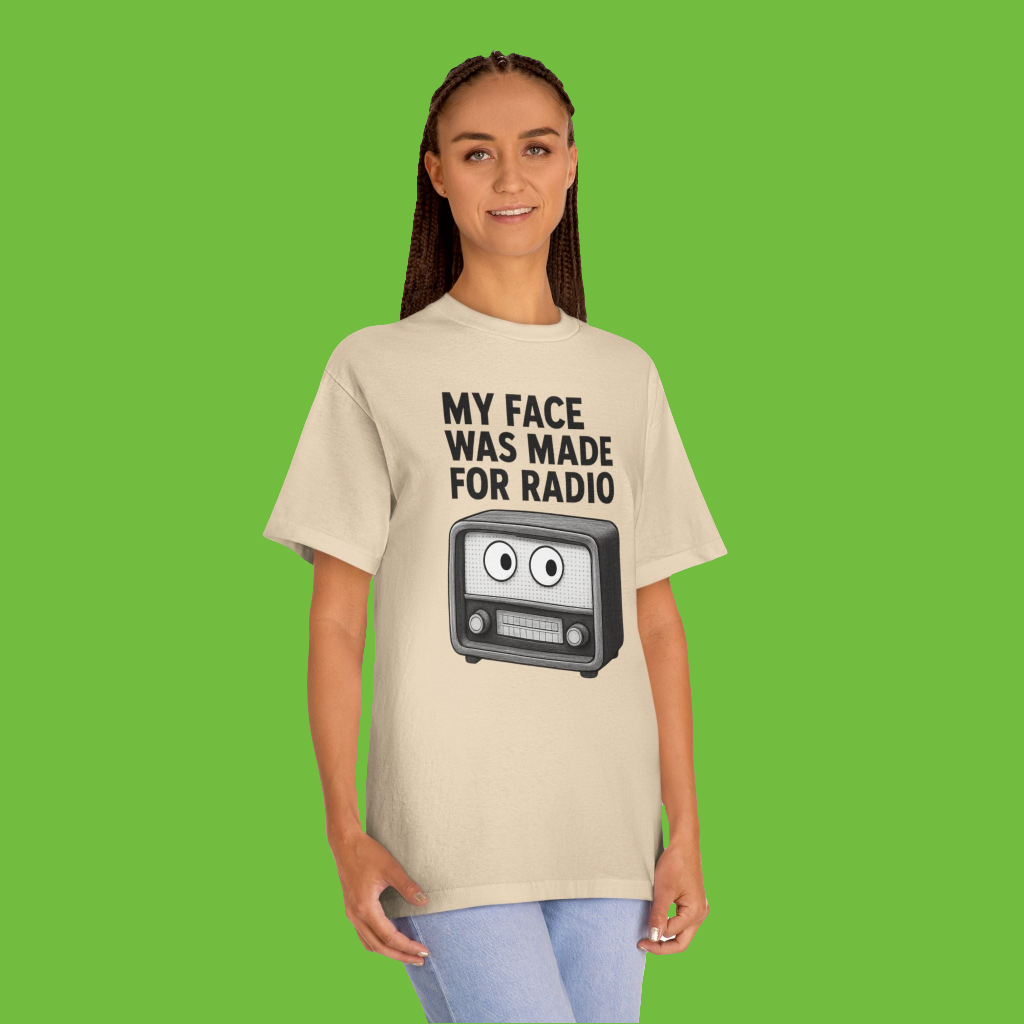 Vintage Radio Humor Tee, Funny Unisex Shirt, Gift for Radio Lovers, Quirky Graphic Tee, Casual Everyday Wear