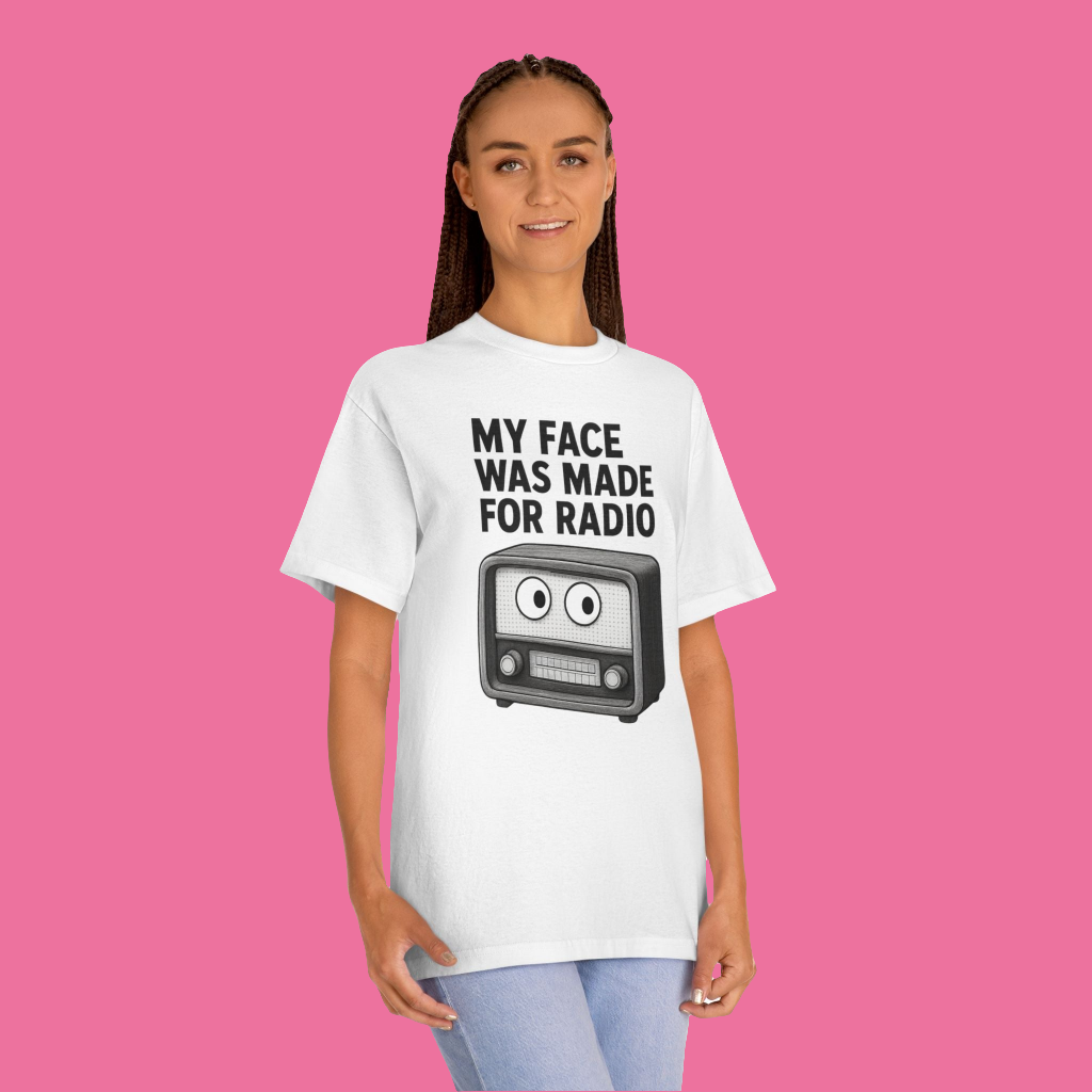 Vintage Radio Humor Tee, Funny Unisex Shirt, Gift for Radio Lovers, Quirky Graphic Tee, Casual Everyday Wear